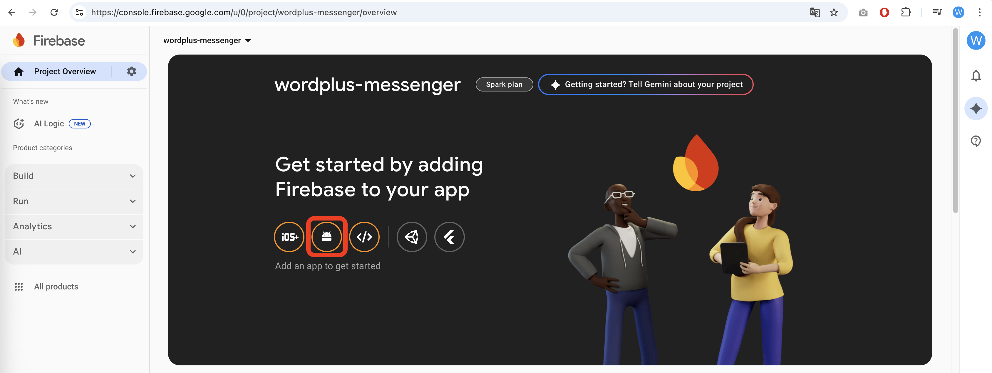 Firebase Add Android App