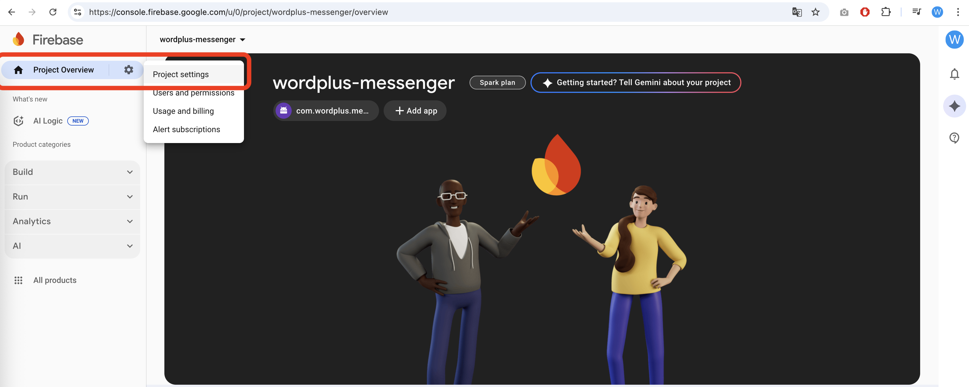 Firebase Cloud Messaging Settings