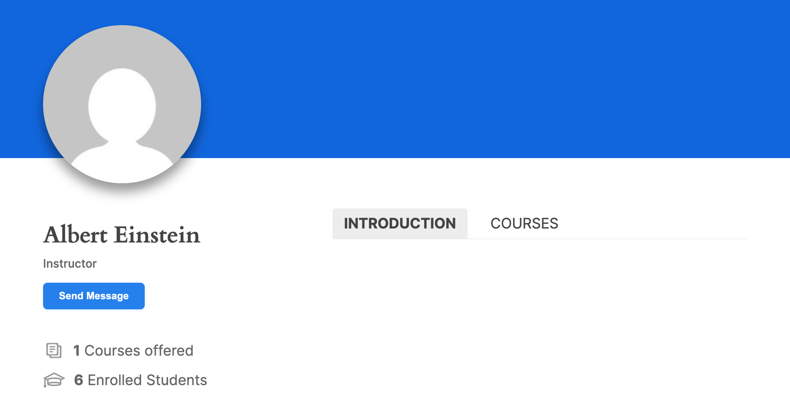 Send Message button on a LearnDash Instructor Role profile