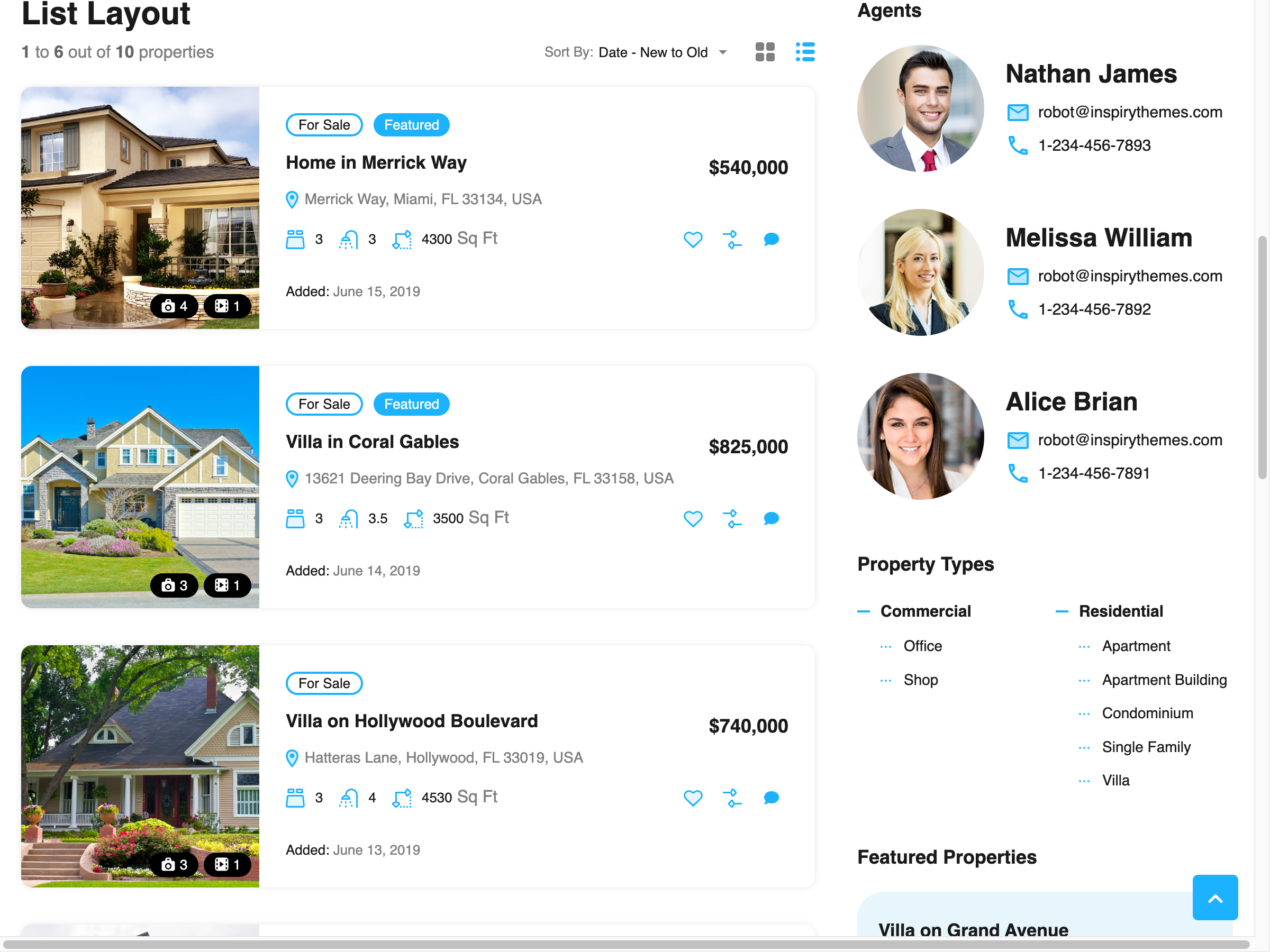 Listing list
