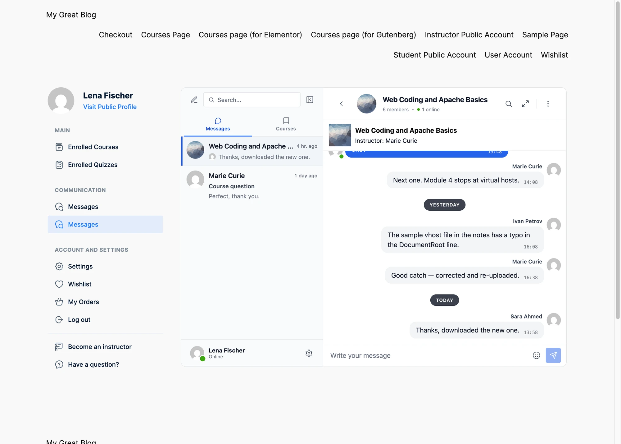 Both Messages tabs visible by default