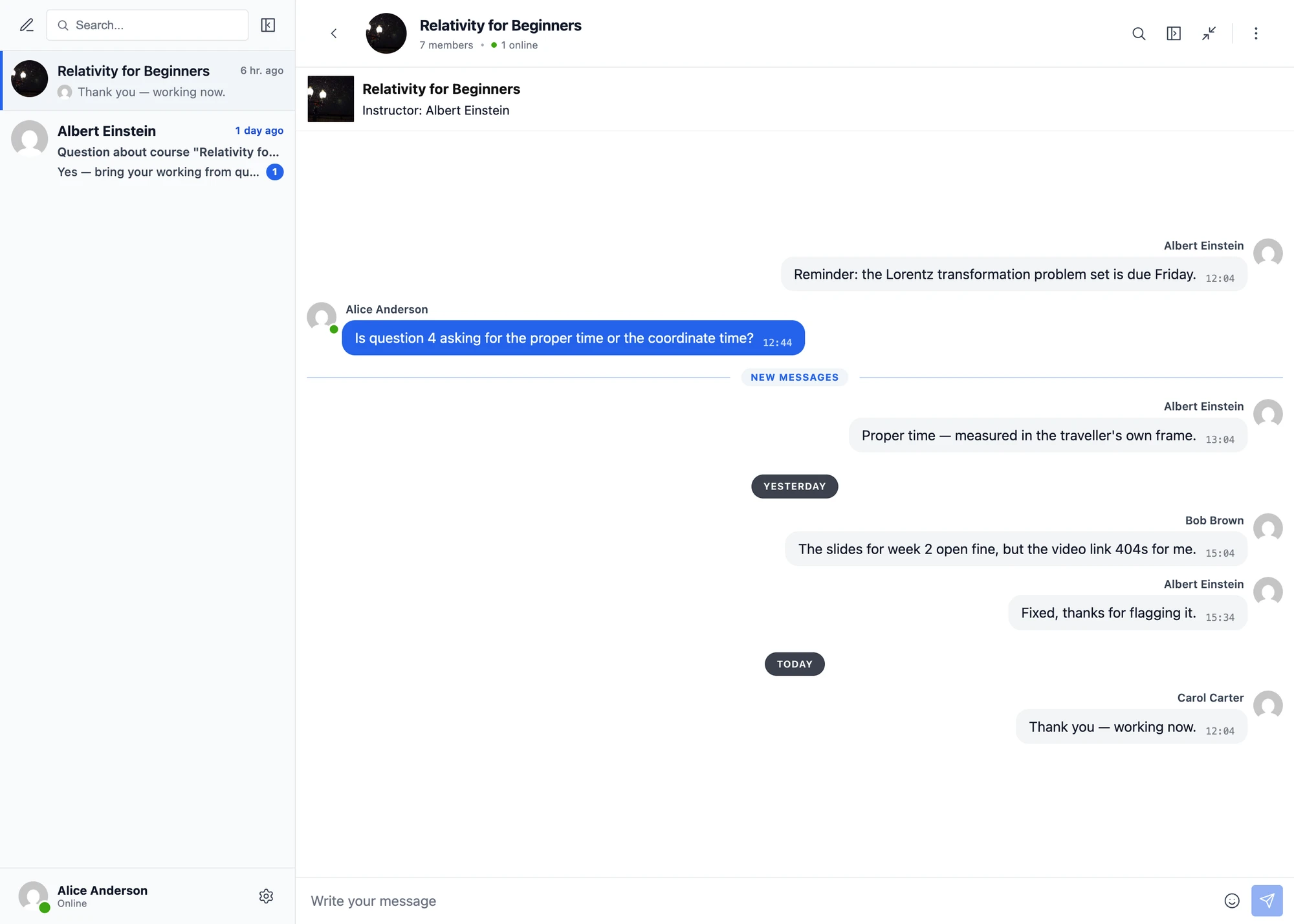 Tutor LMS Course Group Chat with the course info card header