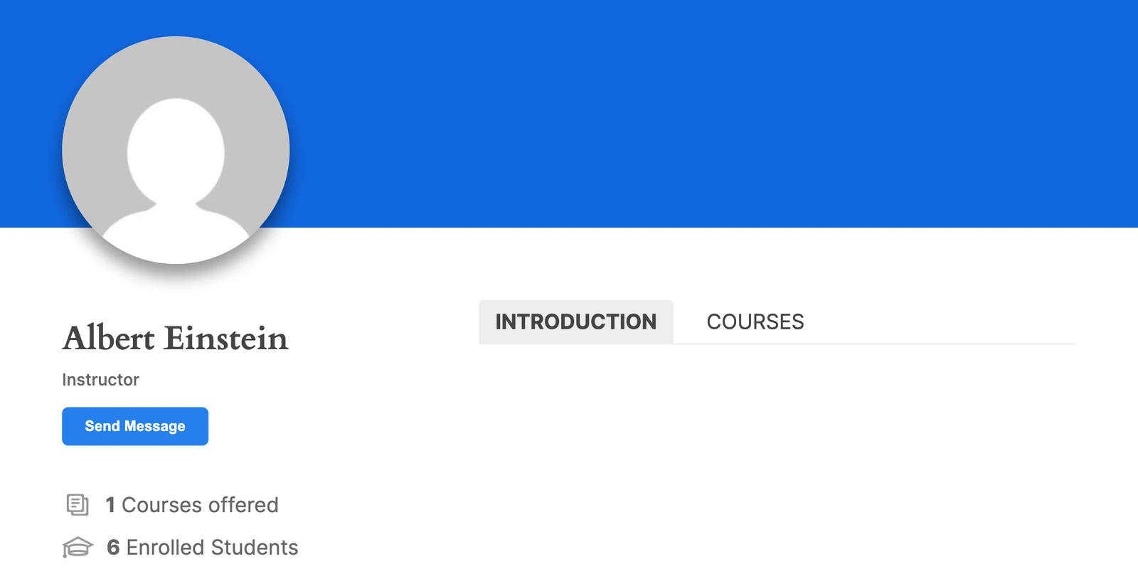 Send Message button on the LearnDash Instructor Role profile