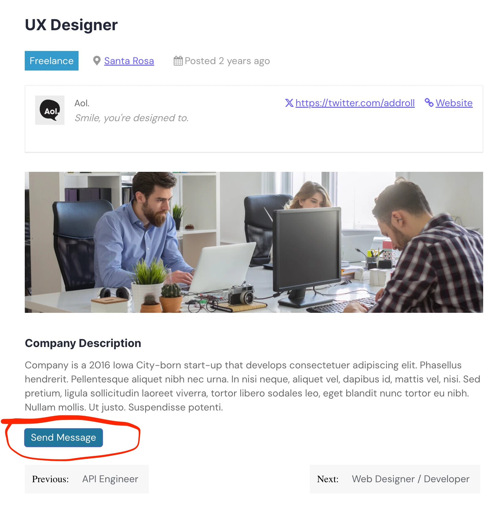 Job Listing