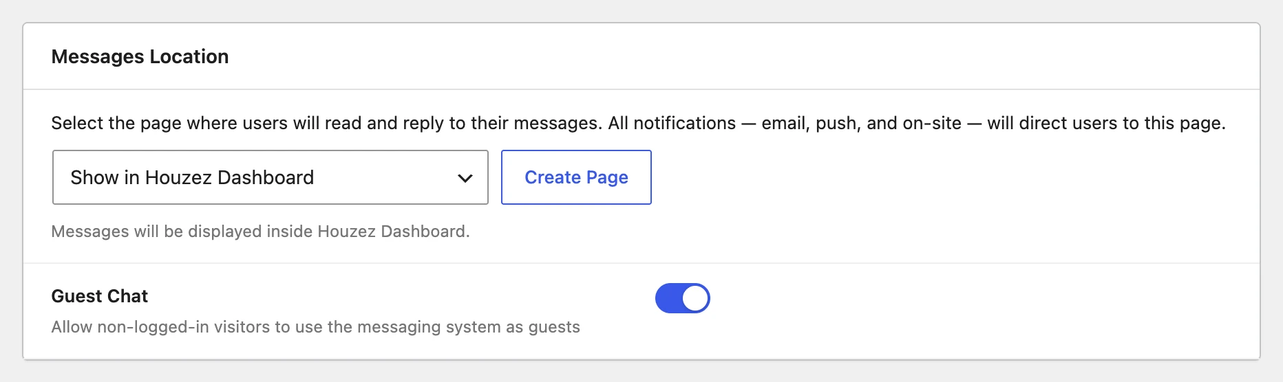 Messages Location