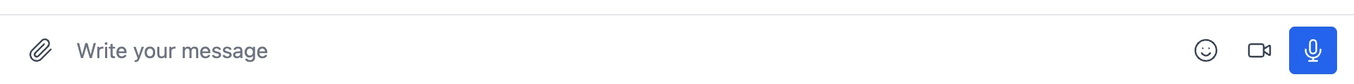 The message input row, with the picker button that opens emoji, stickers and GIFs