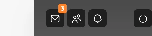 PeepSo notification dock with the Better Messages unread badge