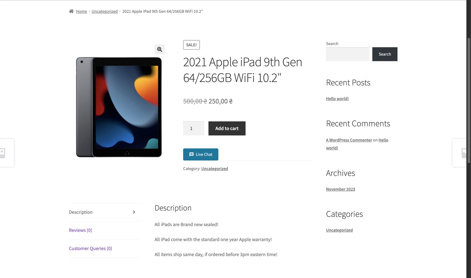 Product Page