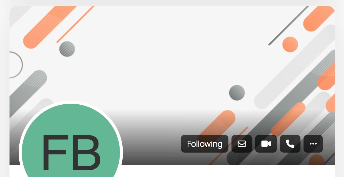 PeepSo user profile with Send Message, Audio Call and Video Call buttons