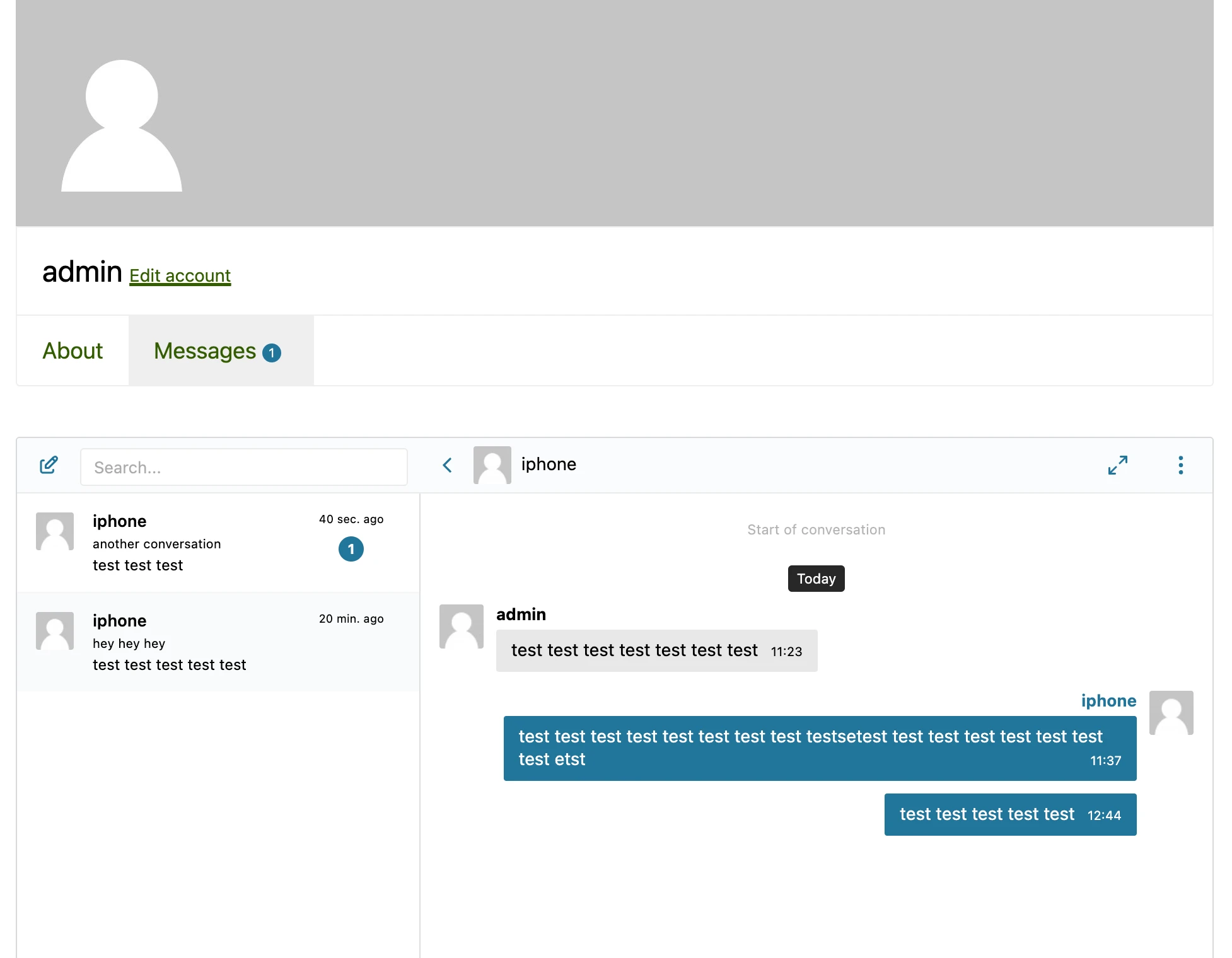 Profile Page