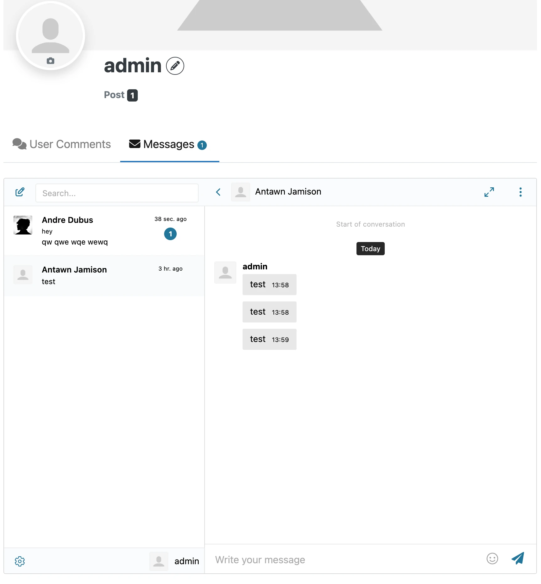 Profile Page