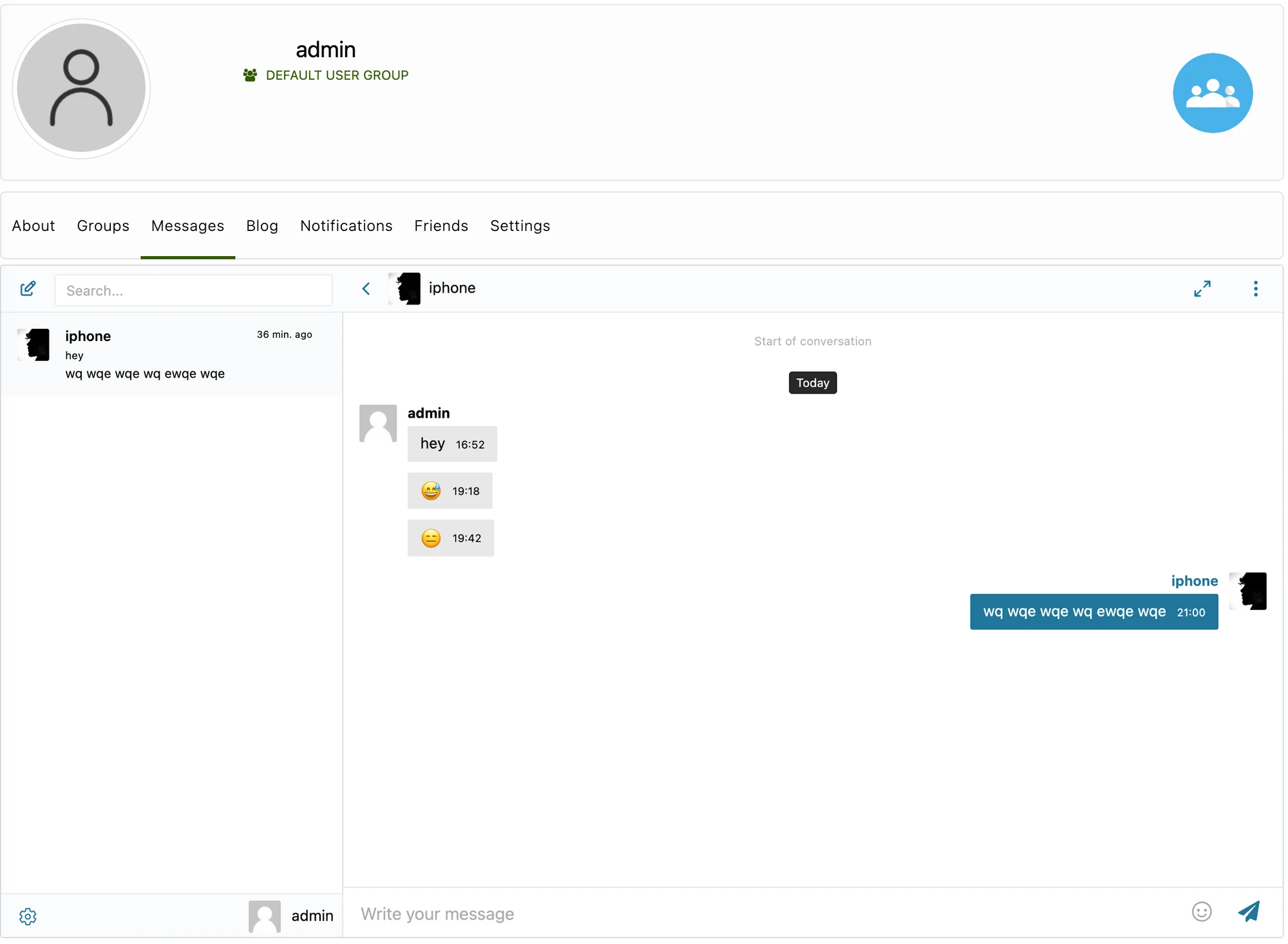 Profile Page